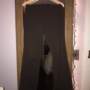 Express brown stretchy flared pants